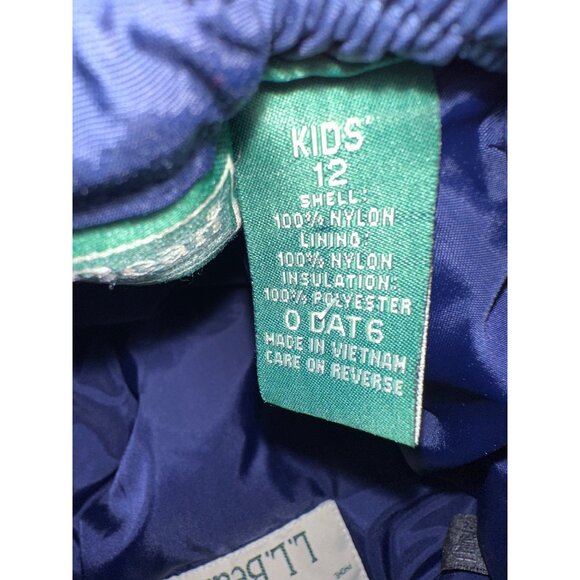 L.L.Bean Kids 12 Navy Blue Thick Insulated Snow Pants - Picture 5 of 9
